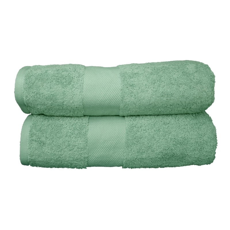 Bath Sheet Towels (90x160cm) - Pack Of 2 - Blossom Green